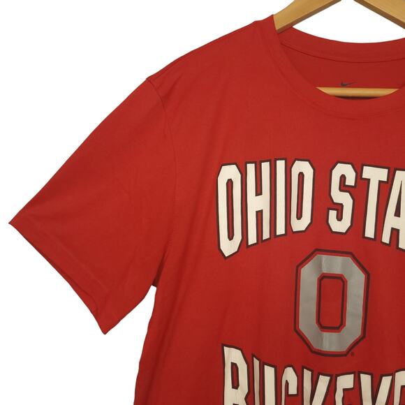 Ohio State Buckeyes Nike Men's Dri-Fit T-Shirt Size Large Red - Picture 6 of 14